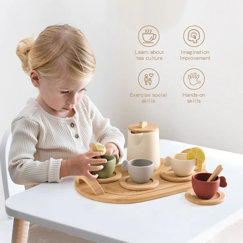 Wooden Montessori Teapot Set 🍵