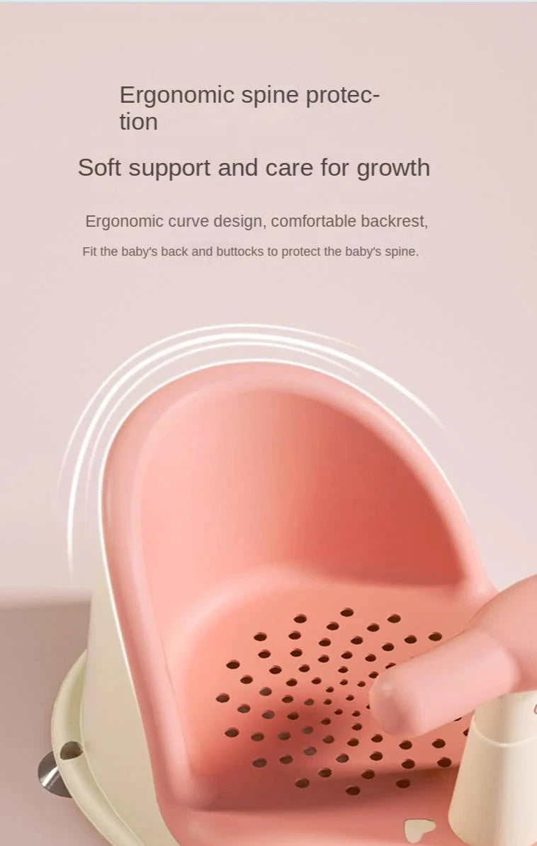 Comfortable Infant Bath Tub with Anti-Slip Baby Bath Chair🛁