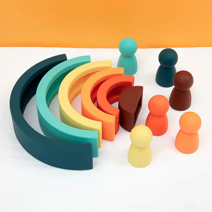 Soft Silicone Building Block Rainbow🌈