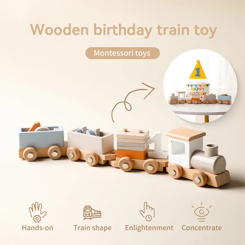 Wooden Train Set for Kids🚂