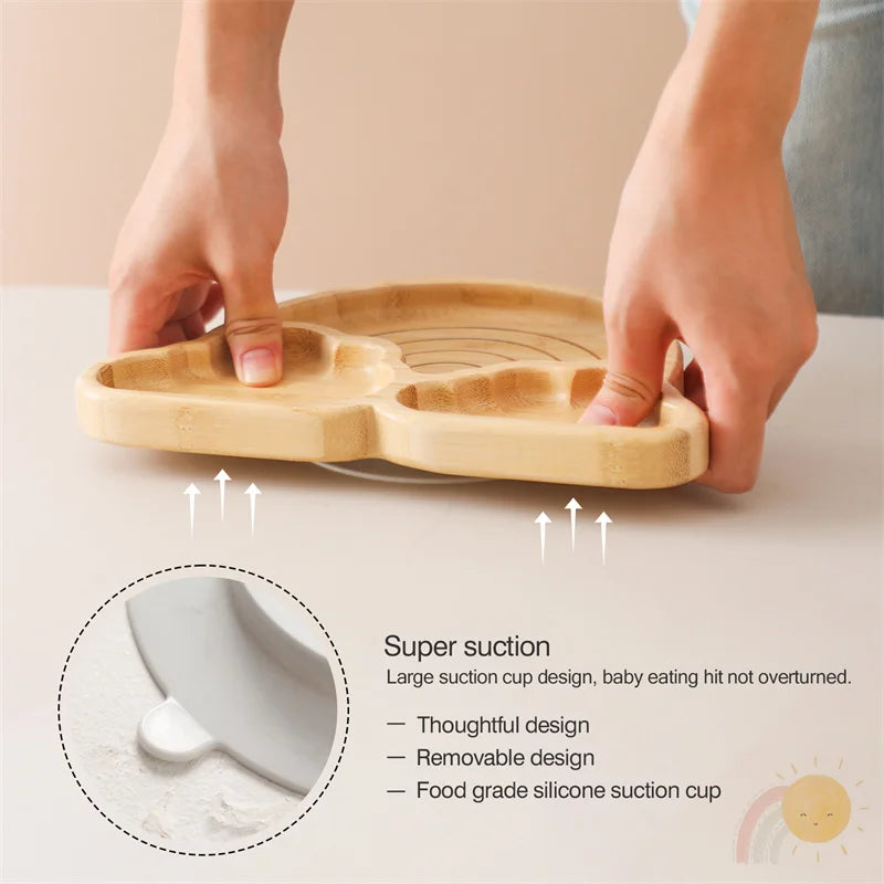 Eco-Friendly Bamboo and Silicone Baby Feeding Set – BPA Free