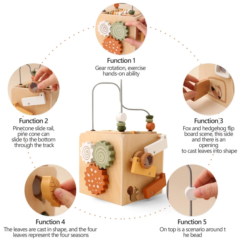 5-in-1 Wooden Multifunctional Montessori🧩