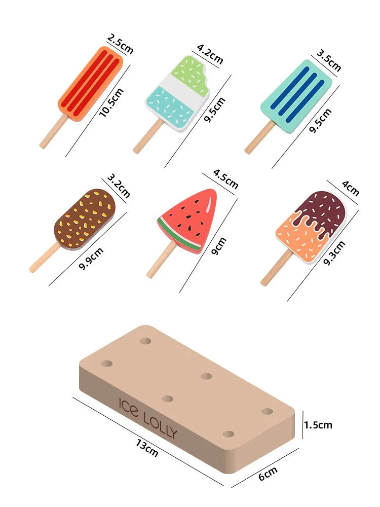 Wooden Montessori Ice Cream Toys 🍧