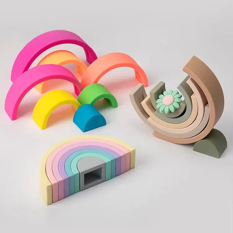 Soft Silicone Building Block Rainbow🌈