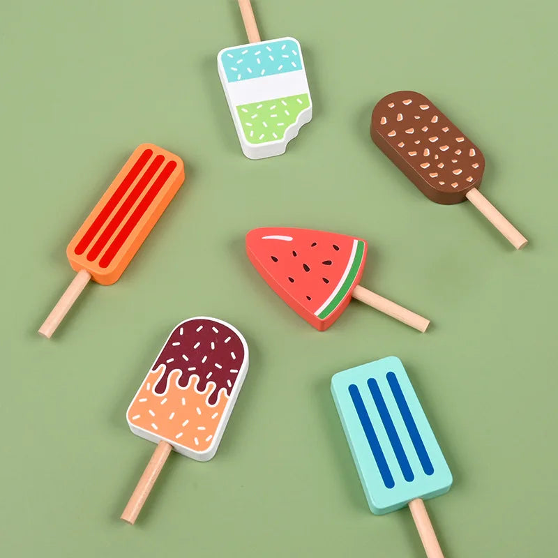 Wooden Montessori Ice Cream Toys 🍧