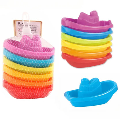 Colorful Stacking Boat Bath Toys 🛥️