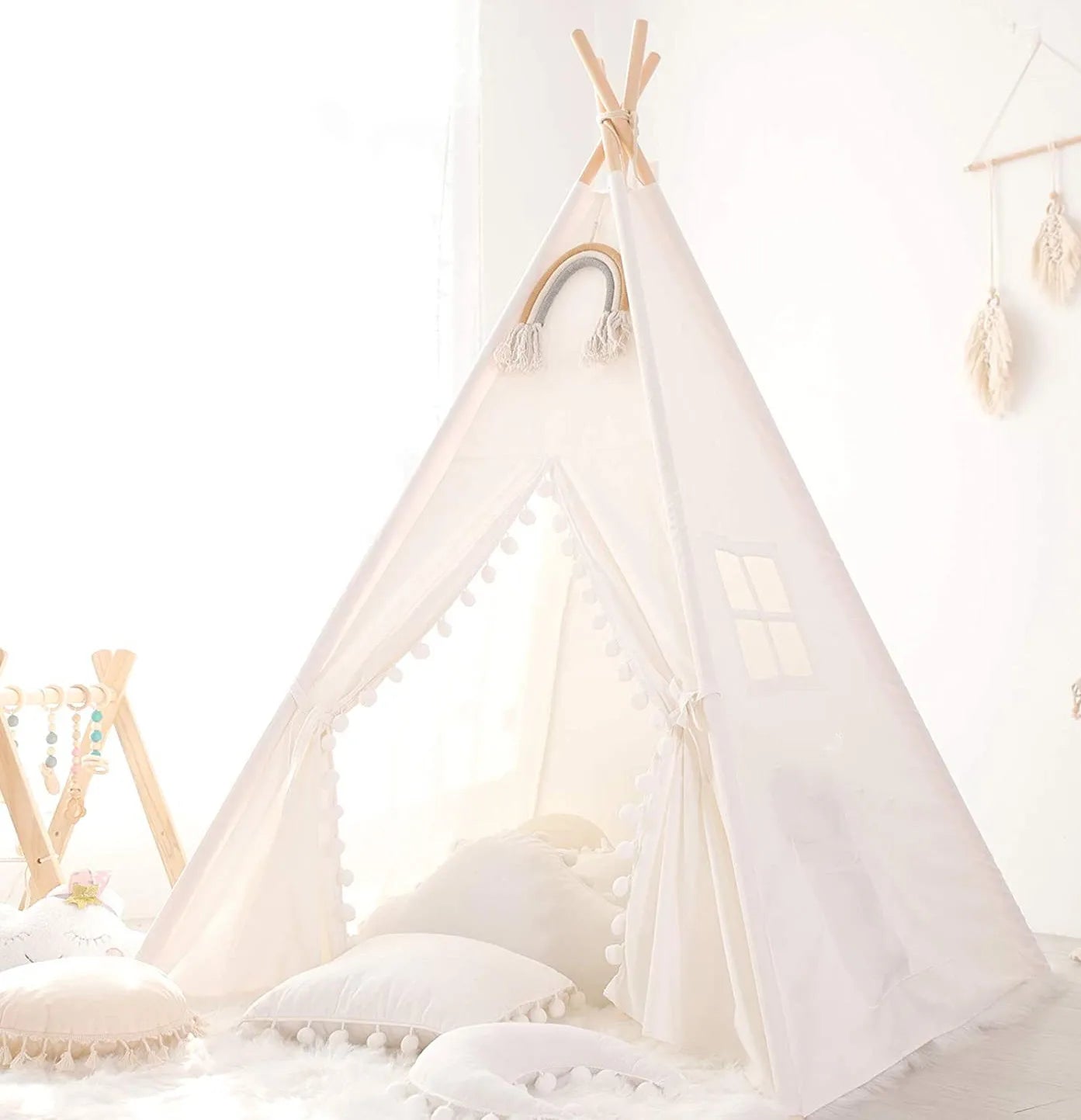 Teepee Tent for Kids 100% Cotton Play Tent ⛺🌈