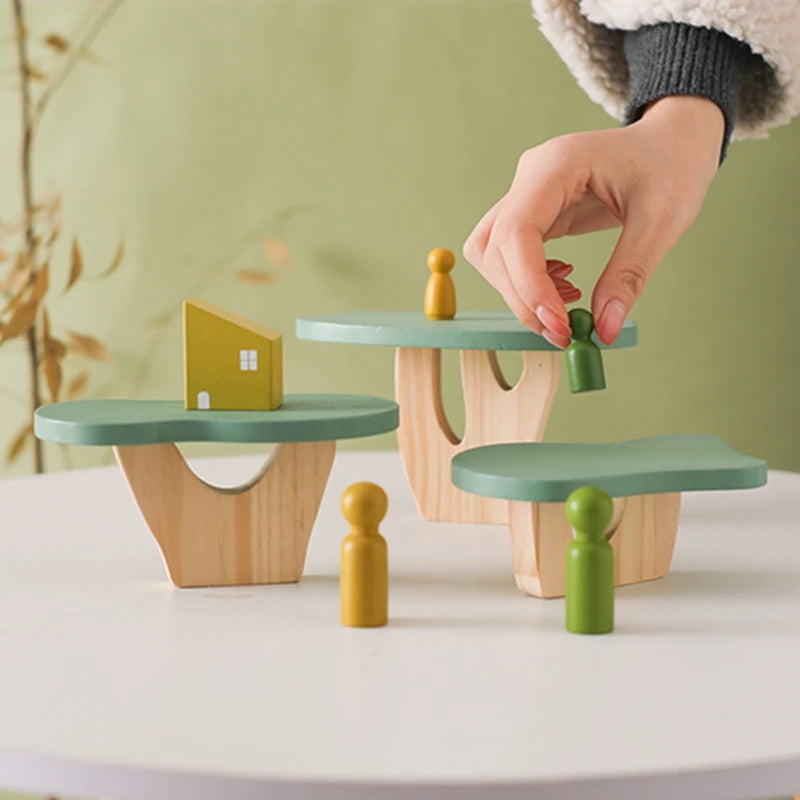 Montessori Wooden Forest Block Toys🌳