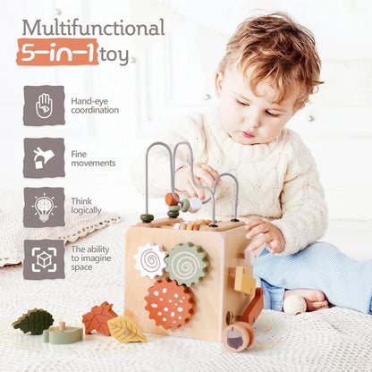 5-in-1 Wooden Multifunctional Montessori🧩