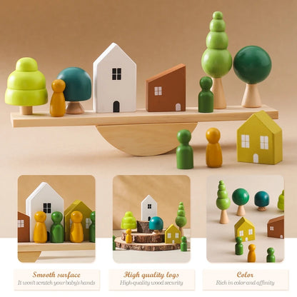 Montessori Wooden Forest Block Toys🌳