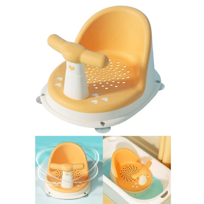 Comfortable Infant Bath Tub with Anti-Slip Baby Bath Chair🛁