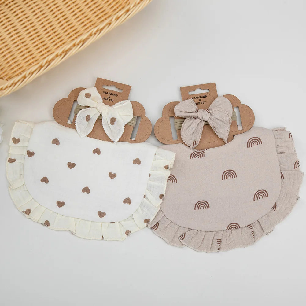 Baby Cotton Bibs with Adjustable Snap