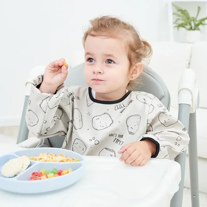 Soft Waterproof Long Sleeve Bib for Babies &amp; Toddlers