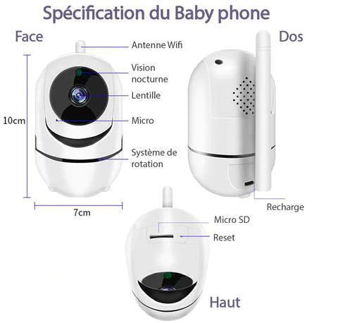 Audio and Video Baby Monitor – 720P HD with Night Vision 📹